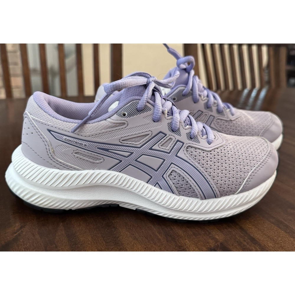 ASICS Contend 8 GS Kids Running Shoes Dusk Violet Purple Youth Size 3